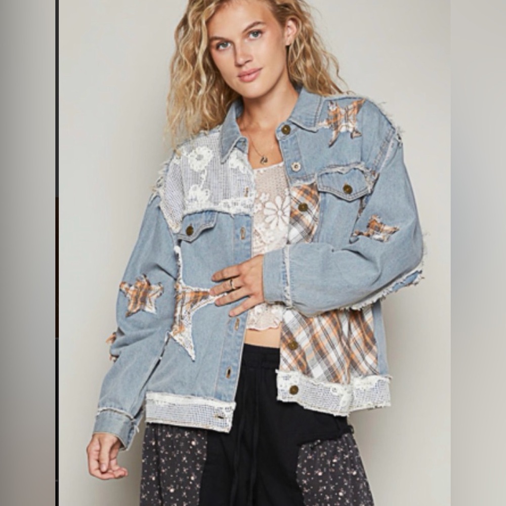 Pol Patchwork Denim Jacket - image 1